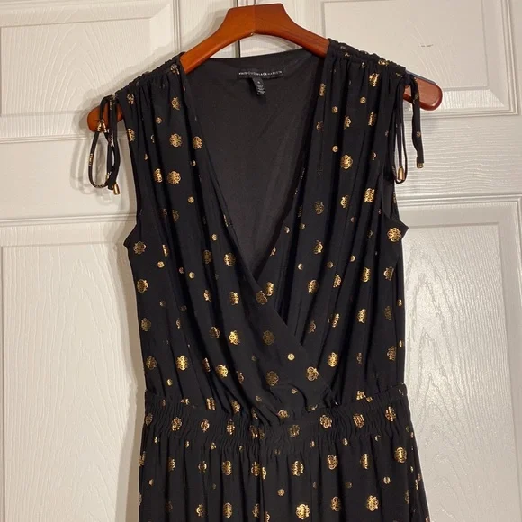 White House Black Market Black and Gold Jumpsuit - Picture 5 of 7